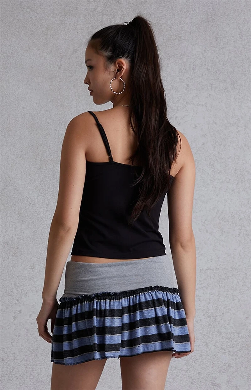 Modern Renewal Tiered Fold-Over Mini Skirt