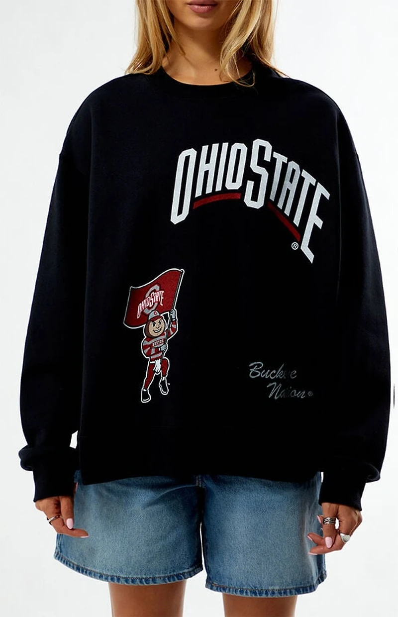WILD COLLECTIVE x Pacsun Ohio State Crew Neck Oversized Sweatshirt