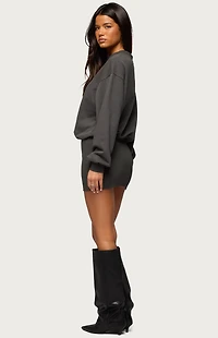 Edikted Jannah Sweatshirt Mini Dress