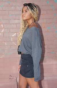 John Galt Cameron Cropped Sweater