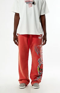Netflix x Stranger Things Red Hellfire Club Baggy Sweatpants