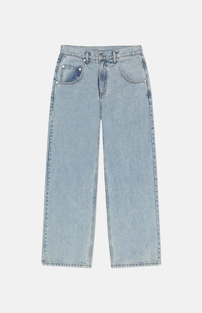 WeSC Jay Light Blue Wide Leg Jeans