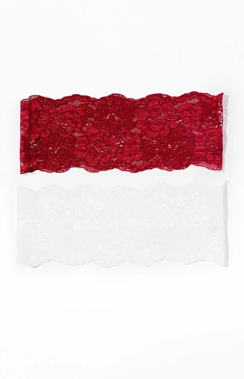 LA Hearts 2 Pack Lace Headband Set