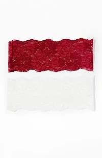 LA Hearts 2 Pack Lace Headband Set