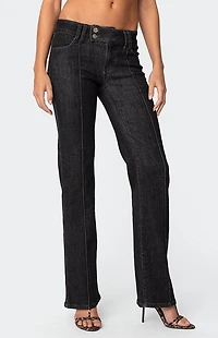 Edikted Avril Bootcut Low Rise Jeans