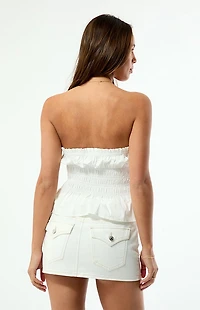 Your Favorite Quinn Ruched Babydoll Tube Top