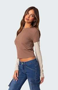 Edikted Mood Layered Long Sleeve T-Shirt