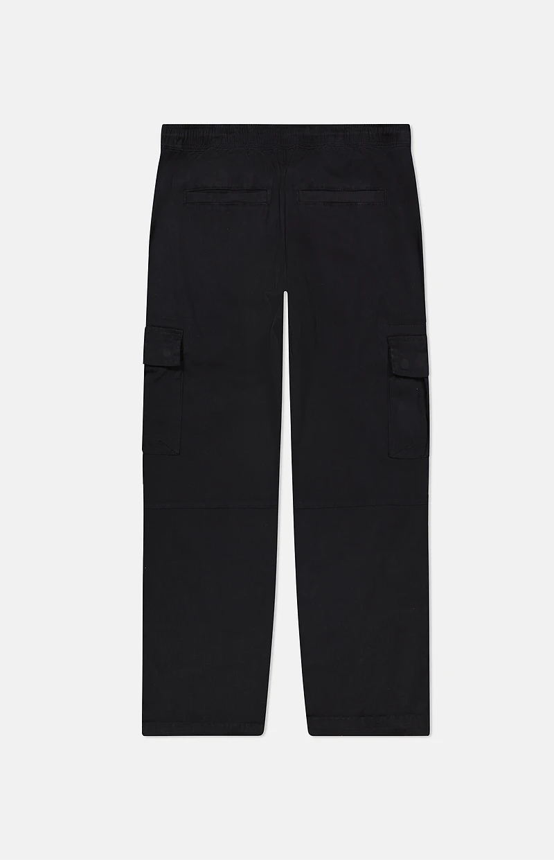 WeSC Black Open Bottom Cargo Pants