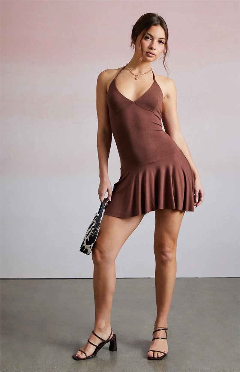 Third Charm Amara Halter Mini Dress