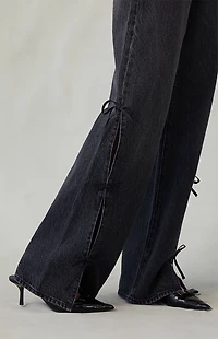 Pacsun Casey Low Rise Baggy Jeans Bow Ties Black