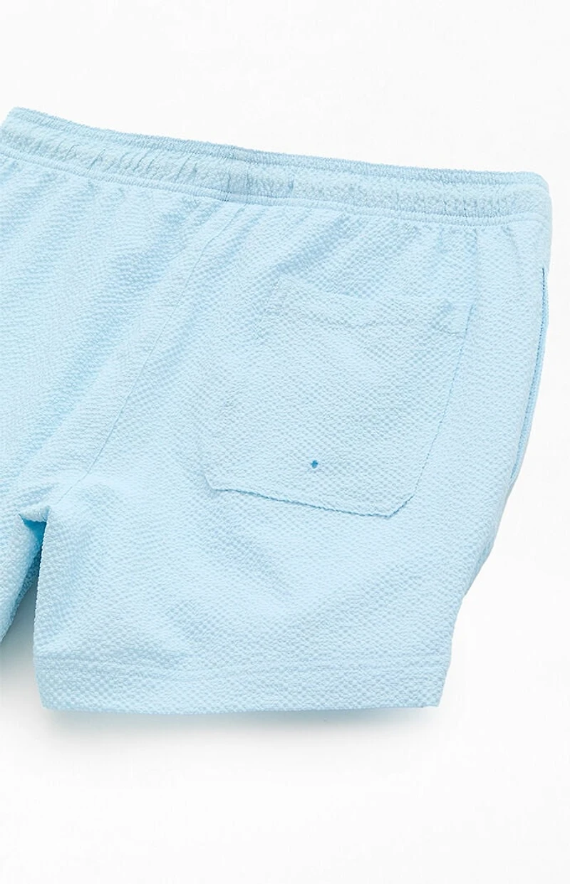 Pacsun Surf Club Seersucker 4.5" Swim Trunks