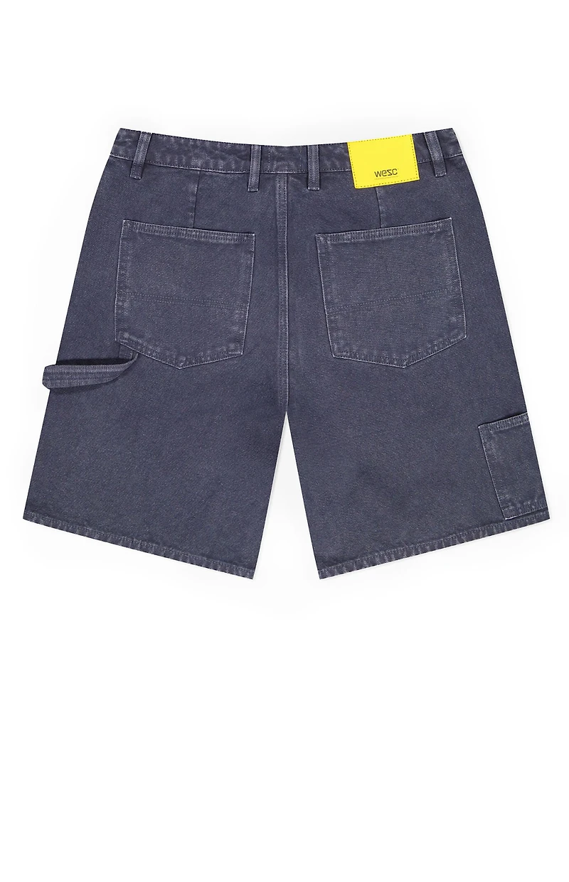 WeSC Blue Carpenter Baggy Shorts