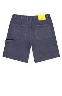 WeSC Blue Carpenter Baggy Shorts