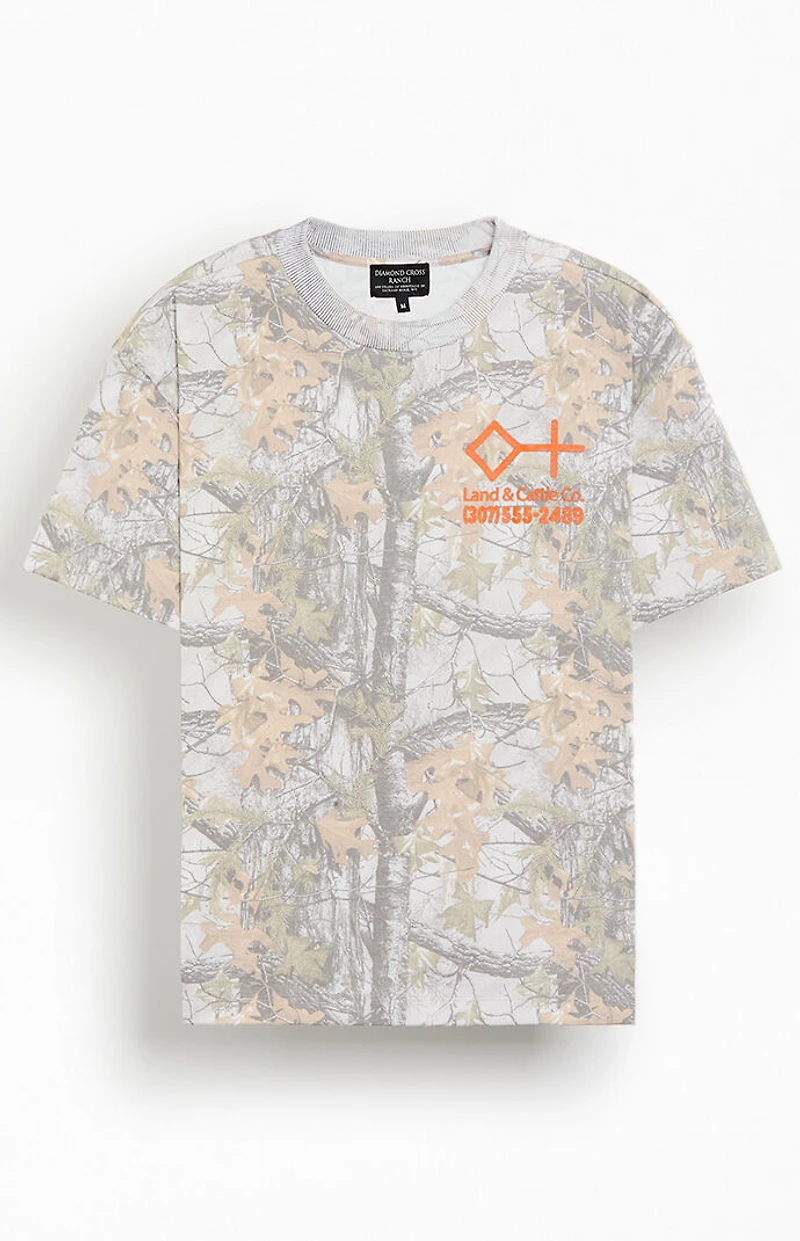 Diamond Cross Ranch Camo Retro Address T-Shirt