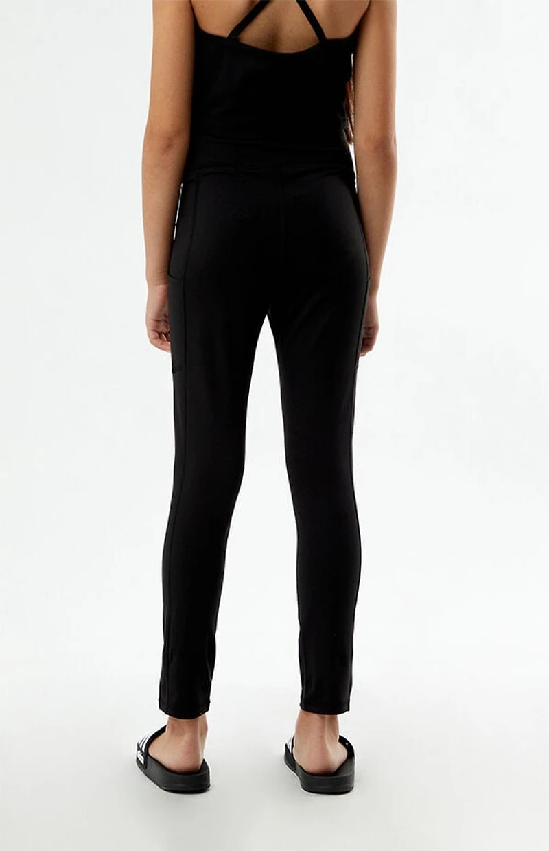 PAC 1980 Kids WHISPER Active Black Pocket Leggings