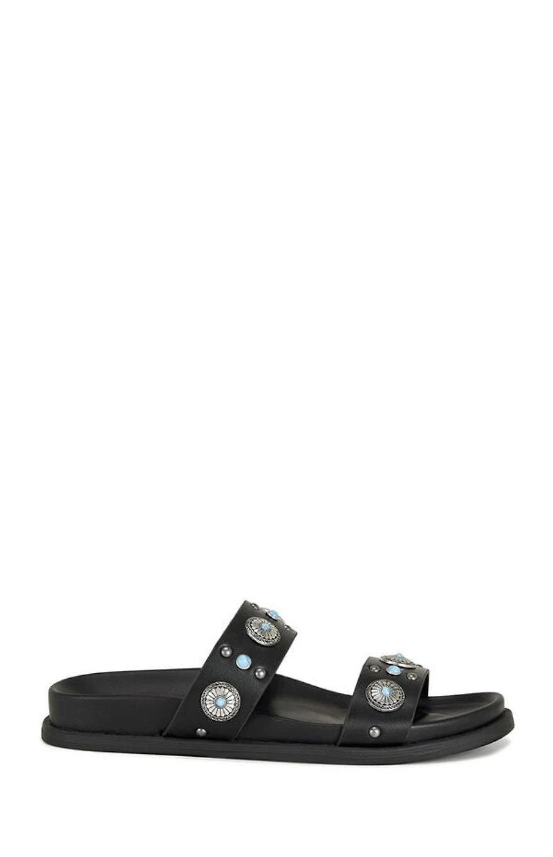 AZALEA WANG Women's Storge Black Flat Sandals