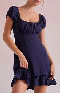 Beverly and Beck Camille Tie Back Mini Dress