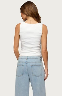 Edikted Natash Button Tank Top
