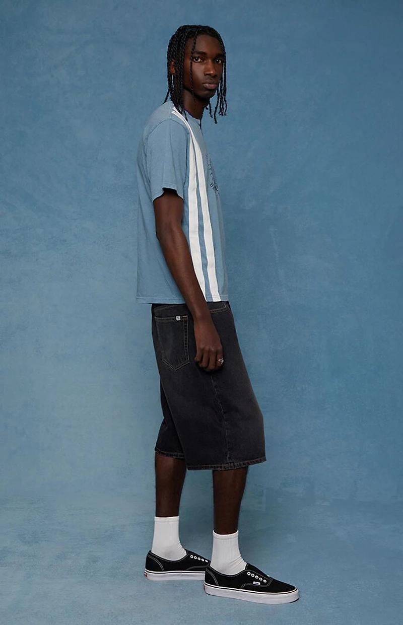 Pacsun Austin Extreme Baggy Denim Shorts Washed Black