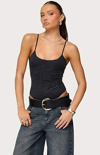 Edikted Georgey Rhinestone Bodysuit