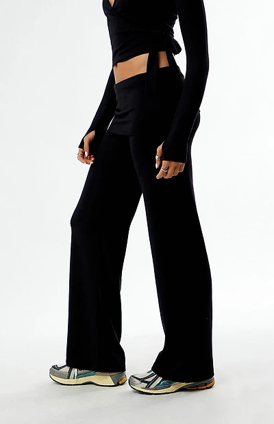 PAC 1980 Active Lounge Fold-Over Easy Yoga Pants