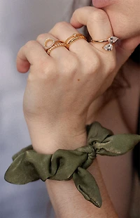 Ettika Crystal Teardrop Gold Wrap Ring