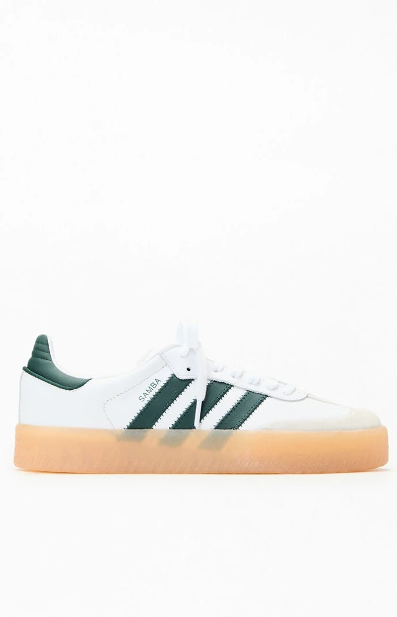 adidas Women's Green & White Samba Sneakers