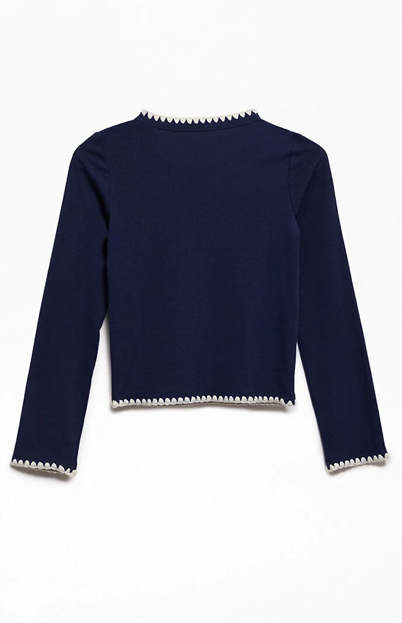 Pacsun Kids Embroidered Long Sleeve Skimmer T-Shirt