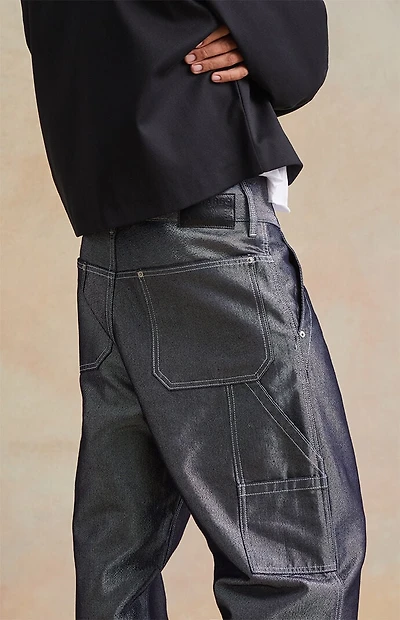 RARE DNM EDIT Metallic Black Baggy Carpenter Jeans