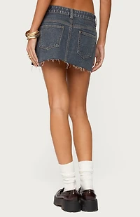Edikted Micah Denim Mini Skirt