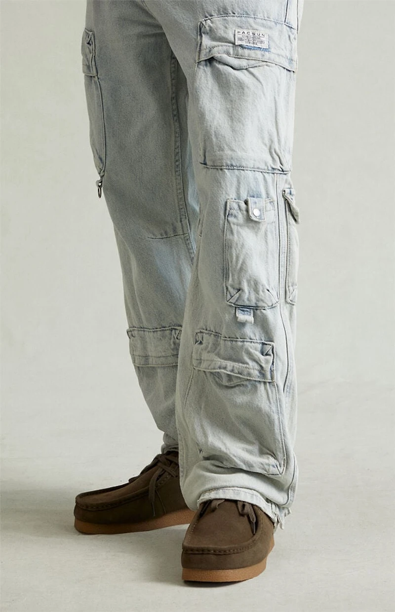 Pacsun Dylan Baggy Jeans Cargo Light Indigo