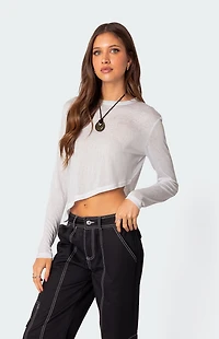 Edikted Asymmetric Long Sleeve T-Shirt