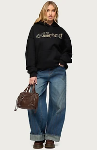 Edikted Camo Cutie Oversized Hoodie
