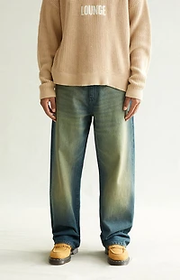 Pacsun Dylan Baggy Jeans Dark Blue Green Tint