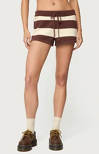 Edikted Riley Striped Knit Shorts