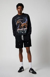 Pacsun Black Carpenter Baggy Sweat Shorts