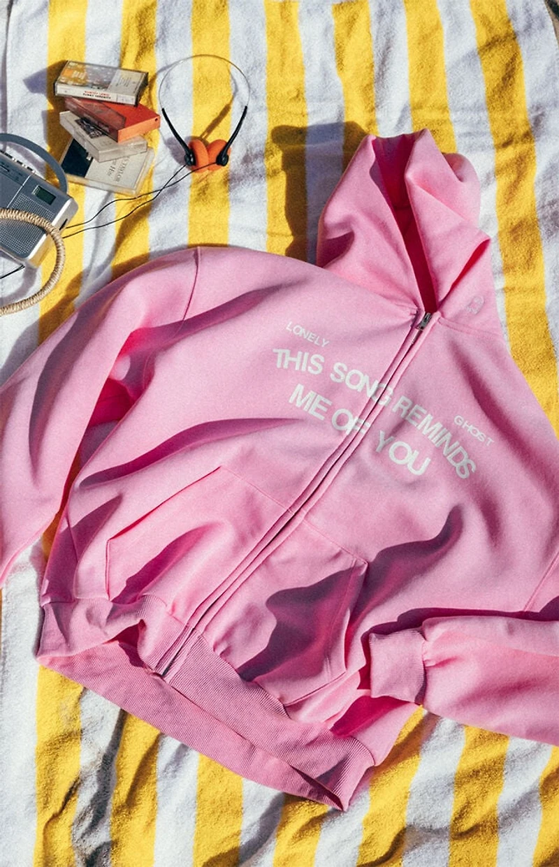 LONELY GHOST This Song Reminds Me Of You Zip Up Hoodie