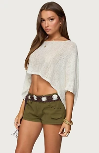 Edikted Laline Oversized Knit Crop Top