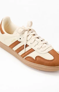 adidas Women's Cream & Brown Samba OG Sneakers