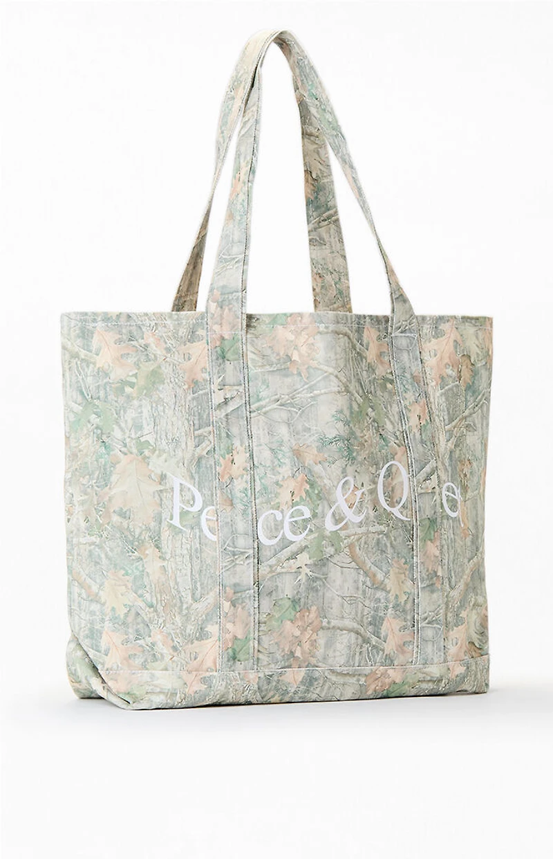 MUSEUM OF PEACE & QUIET Wordmark Camo Tote Bag