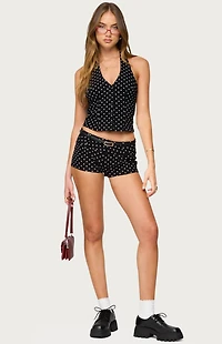 Edikted Bobbie Polka Dot Halter Top