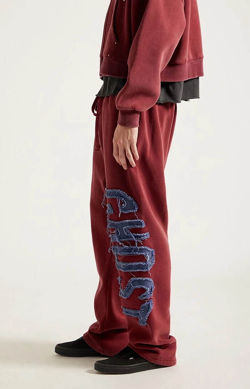 Pacsun Ghost Applique Washed Baggy Sweatpants