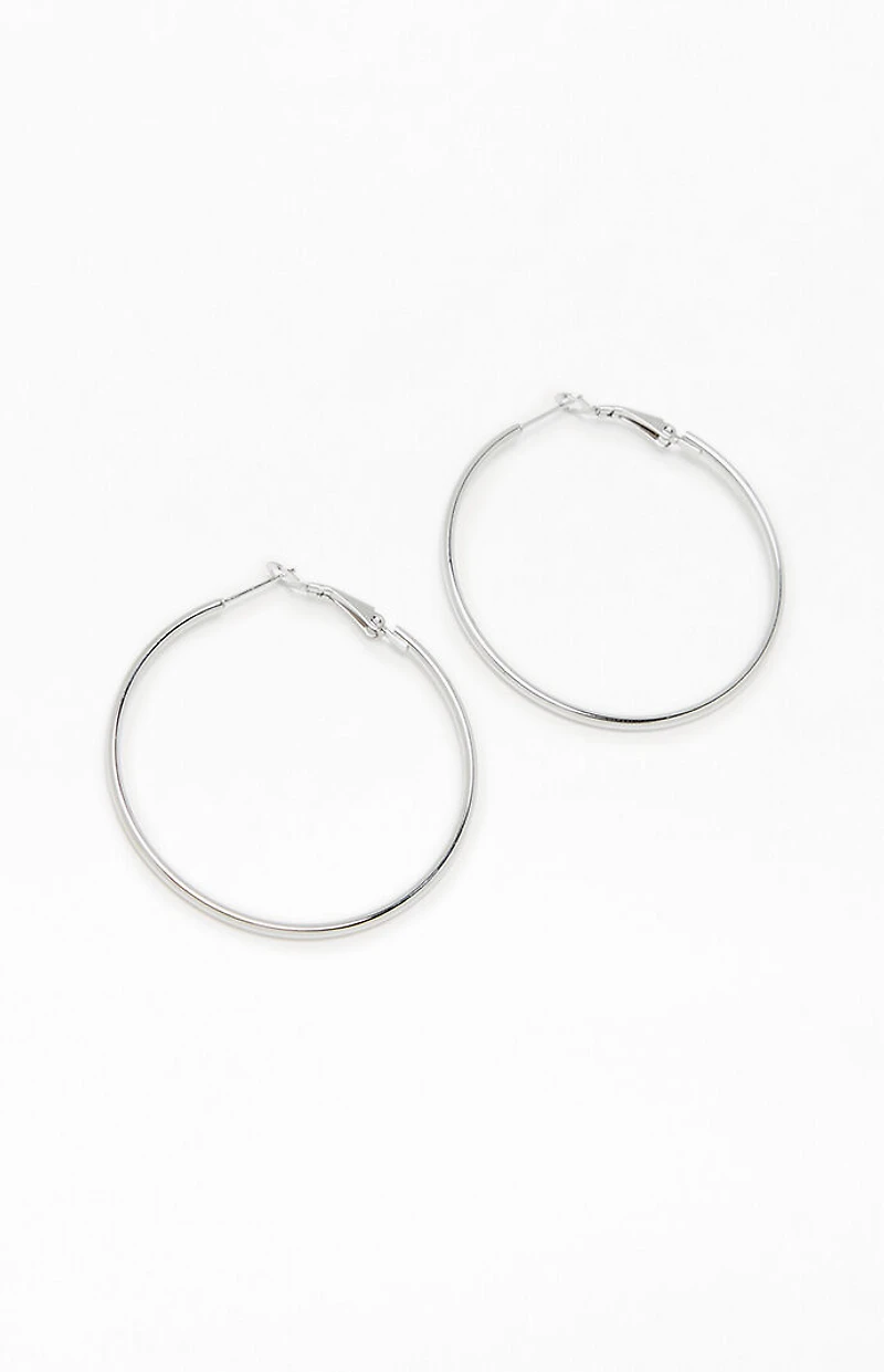 John Galt Silver Hoop Earrings
