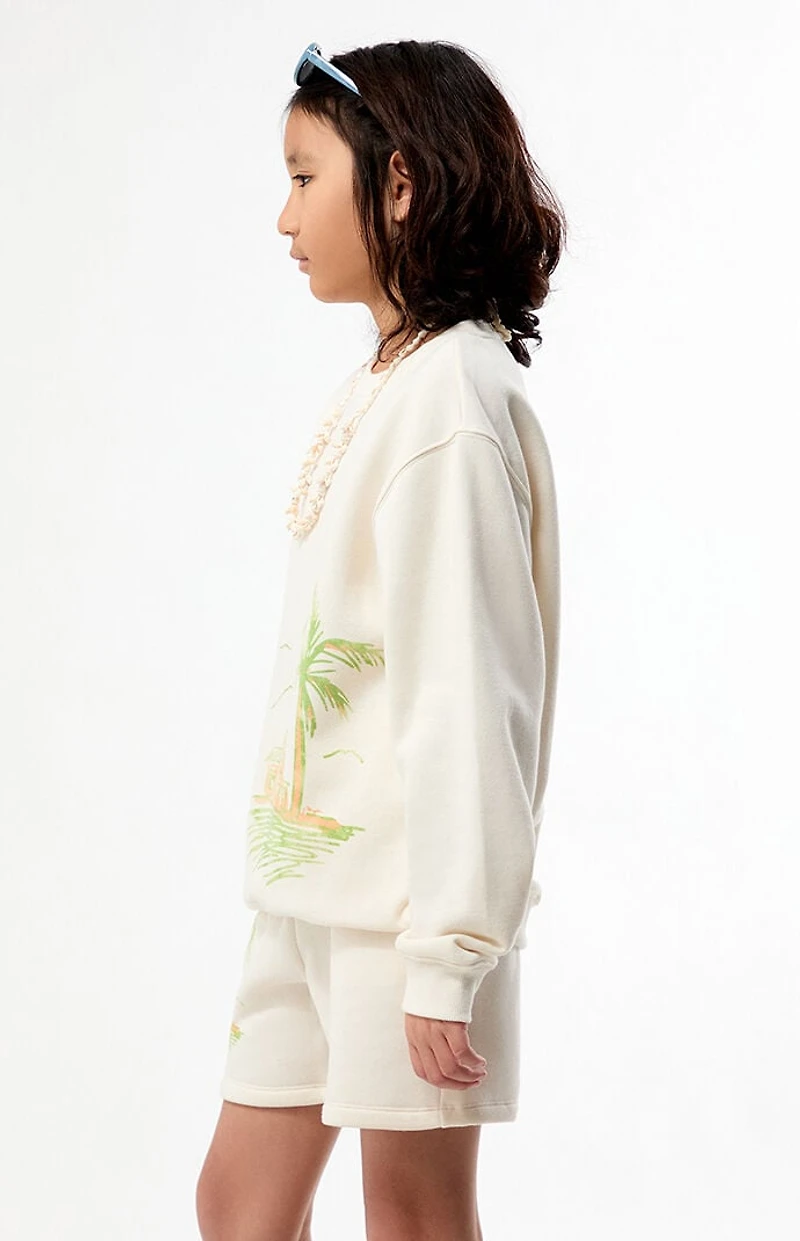 Pacsun Kids Palm Tree Baggy Sweat Shorts