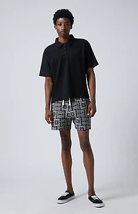 Pacsun Black Paisley Tapestry Shorts