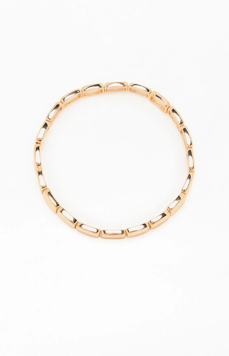 John Galt Gold Square Link Bracelet
