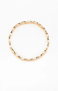 John Galt Gold Square Link Bracelet