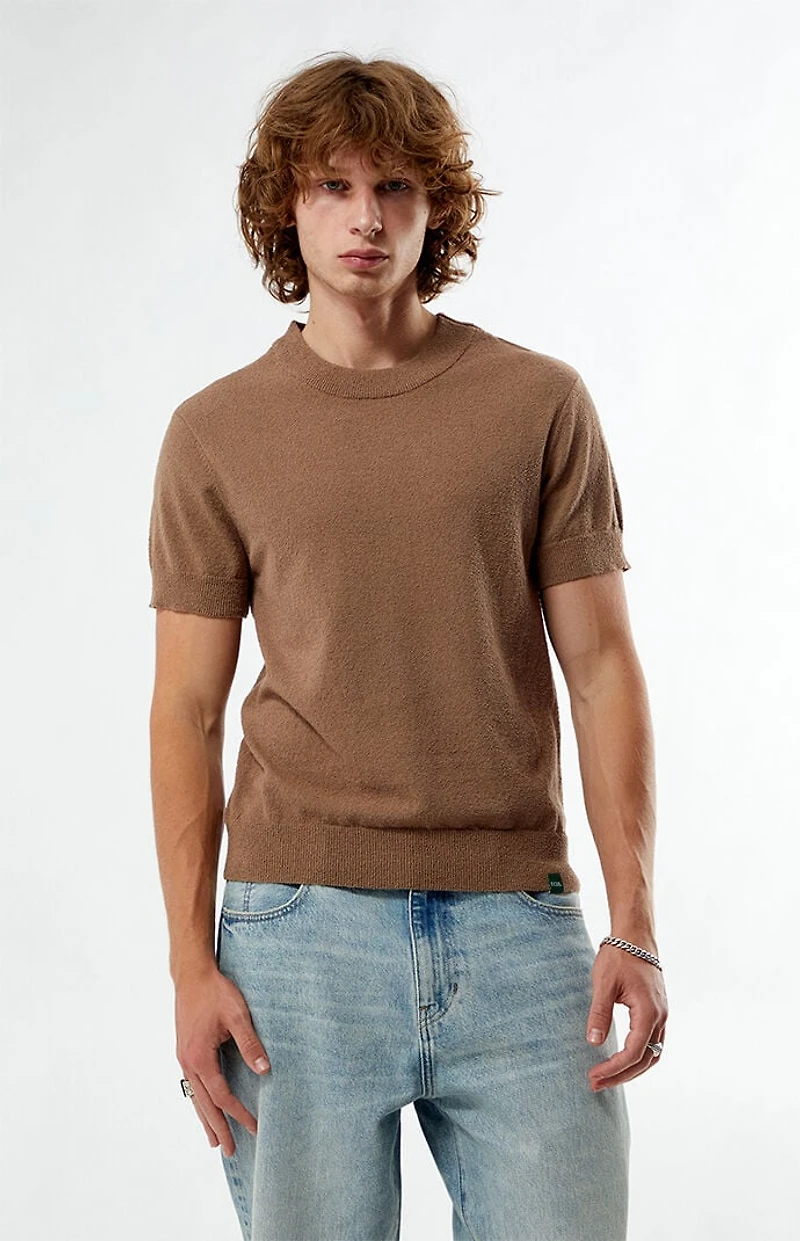 FIELD OF STUDY by Pacsun Taupe Crew Neck Sweater T-Shirt