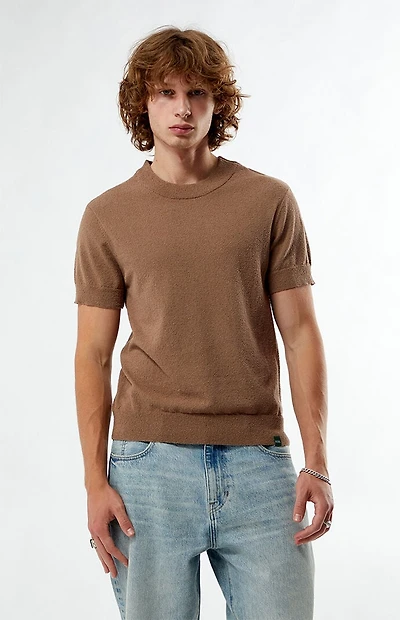 FIELD OF STUDY by Pacsun Taupe Crew Neck Sweater T-Shirt