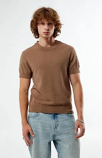 FIELD OF STUDY by Pacsun Taupe Crew Neck Sweater T-Shirt